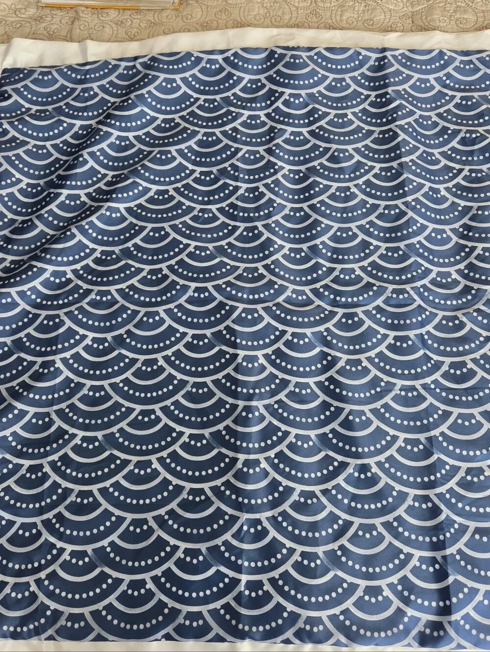 Z Gallerie Reversible Silk Pillow Cover Blue White Leopard Chinoiserie